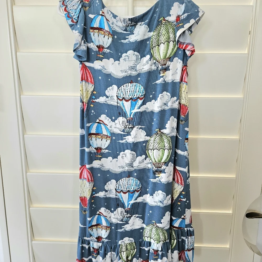 Posh Peanut "Tanner" Ruffled Cap Sleeve Henley Hi-Low Dress, EUC - Picture 4 of 4